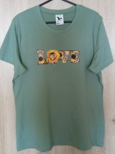 Triko dámské šalvěj s motivem "LOVE slunečnice" Triko dámské šalvěj s motivem "LOVE slunečnice"